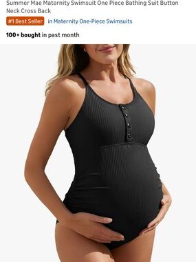 Summer Mae Maternity Ribbed One Piece Swimsuit